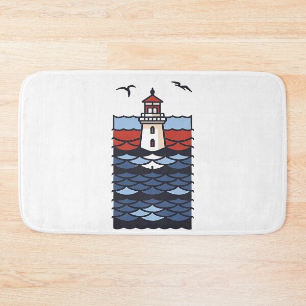Item preview,  Lighthouse and seagulls cartoon  designed and sold by VibeStyleShop.