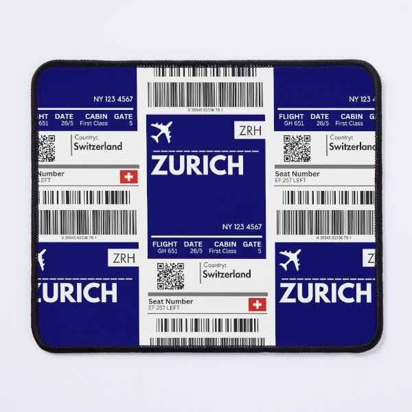 Item preview, Zurich Airplane Boarding pass designed and sold by RoamInk.