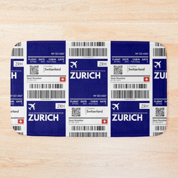 Item preview, Zurich Airplane Boarding pass designed and sold by RoamInk.