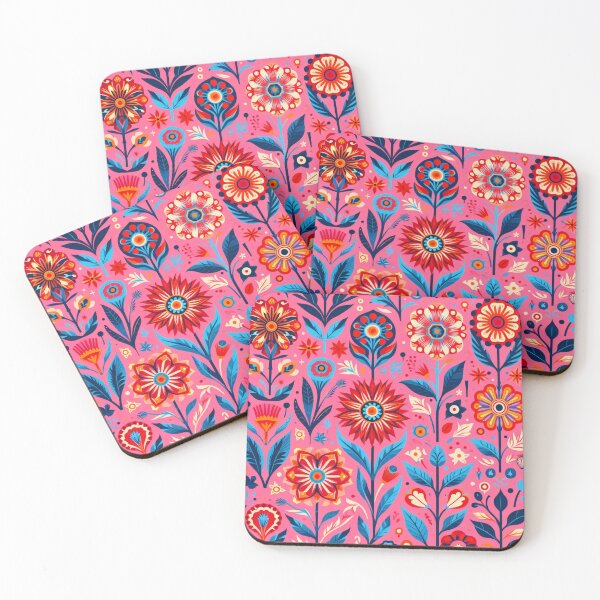 Item preview, Scandinavian Folk Art floral pattern  designed and sold by FOLK ART FUSION by heidiannemorris.