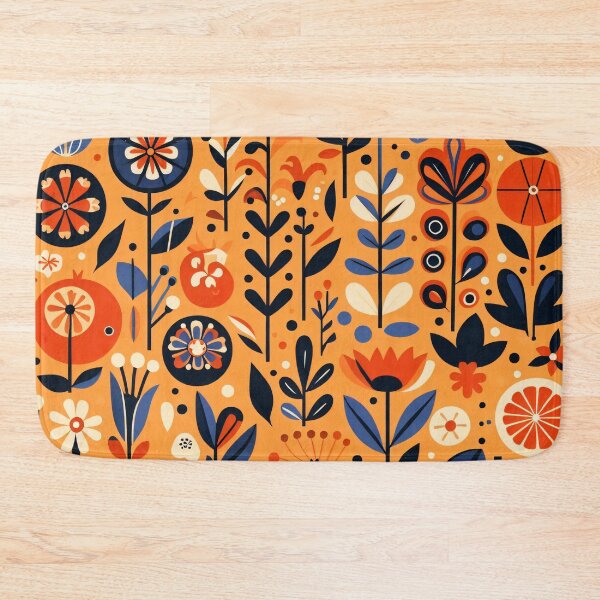 Item preview, Scandinavian Folk Art floral pattern  designed and sold by FOLK ART FUSION.