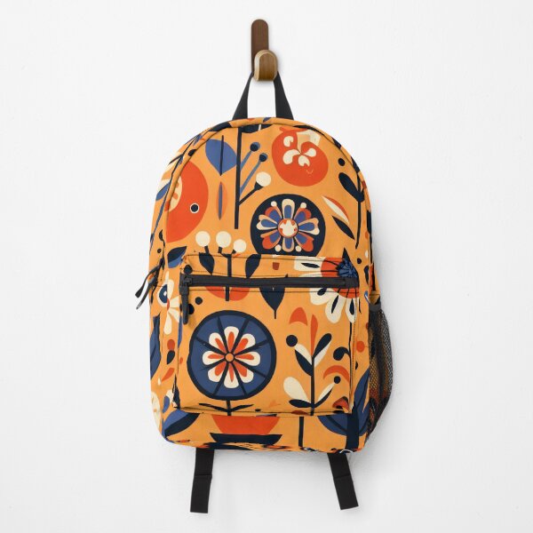 Item preview, Scandinavian Folk Art floral pattern designed and sold by FOLK ART FUSION.