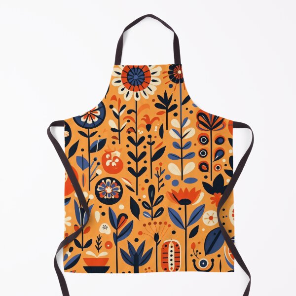 Item preview, Scandinavian Folk Art floral pattern designed and sold by FOLK ART FUSION.
