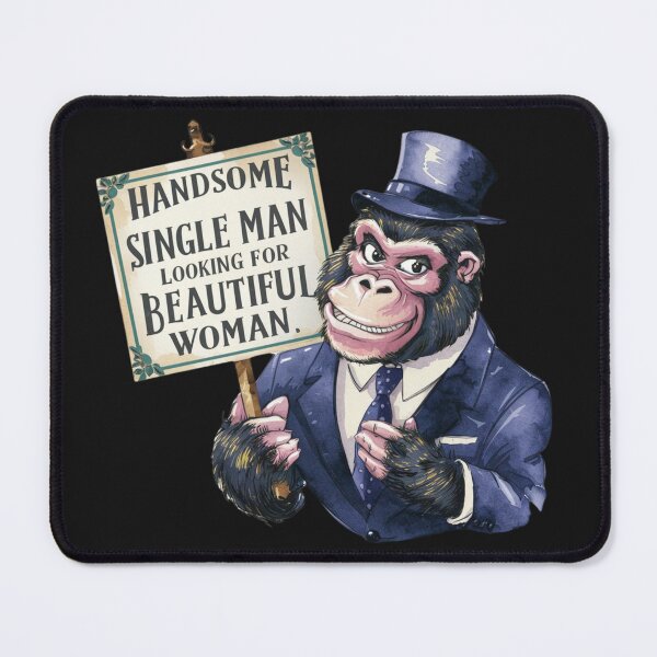 Item preview, Funny Gorilla handsome single man looking for beautiful woman designed and sold by Charlygood.