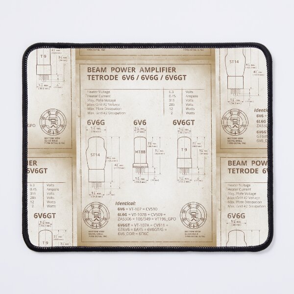 Item preview, 6V6/6V6G/6V6GT Beam Power Amplifier Tetrode Datasheet in Retro Style designed and sold by tuzlay.