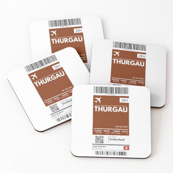 Item preview, Thurgau Airplane Boarding pass designed and sold by RoamInk.