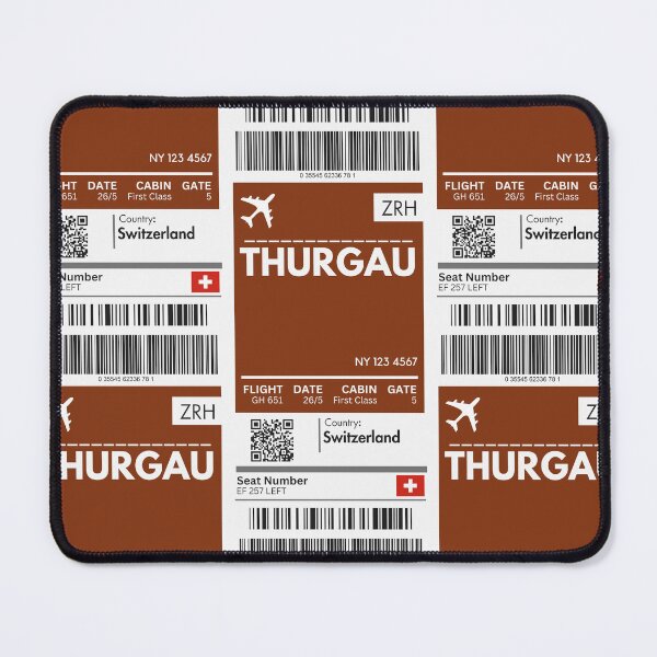 Item preview, Thurgau Airplane Boarding pass designed and sold by RoamInk.