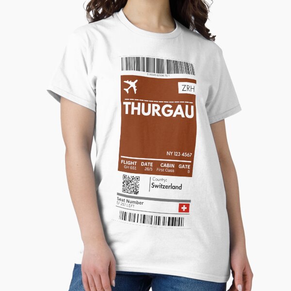 Item preview, Thurgau Airplane Boarding pass designed and sold by RoamInk.
