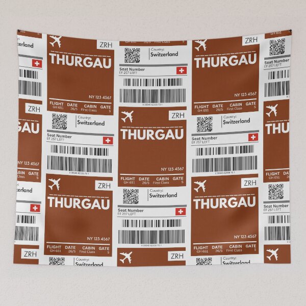 Item preview, Thurgau Airplane Boarding pass designed and sold by RoamInk.