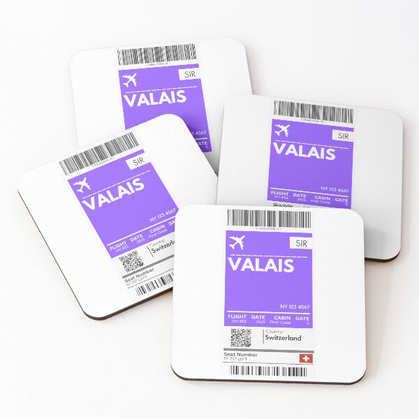 Item preview, Valais Airplane Boarding pass designed and sold by RoamInk.