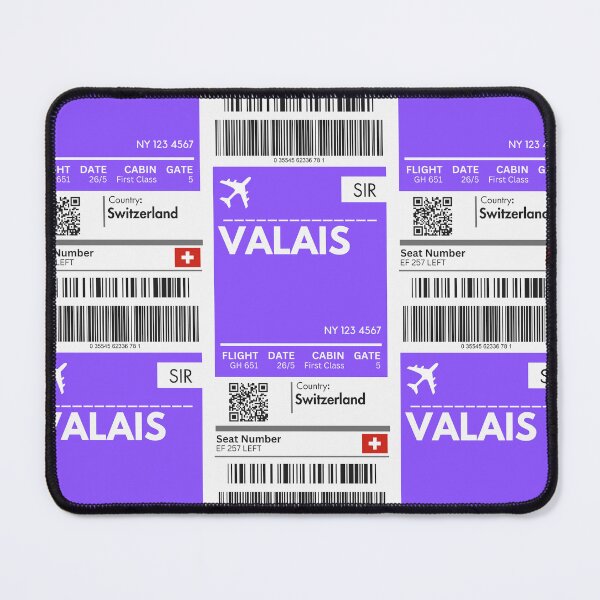 Item preview, Valais Airplane Boarding pass designed and sold by RoamInk.
