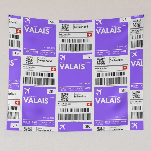 Item preview, Valais Airplane Boarding pass designed and sold by RoamInk.