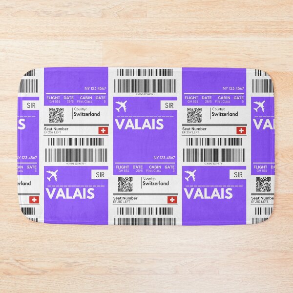 Item preview, Valais Airplane Boarding pass designed and sold by RoamInk.