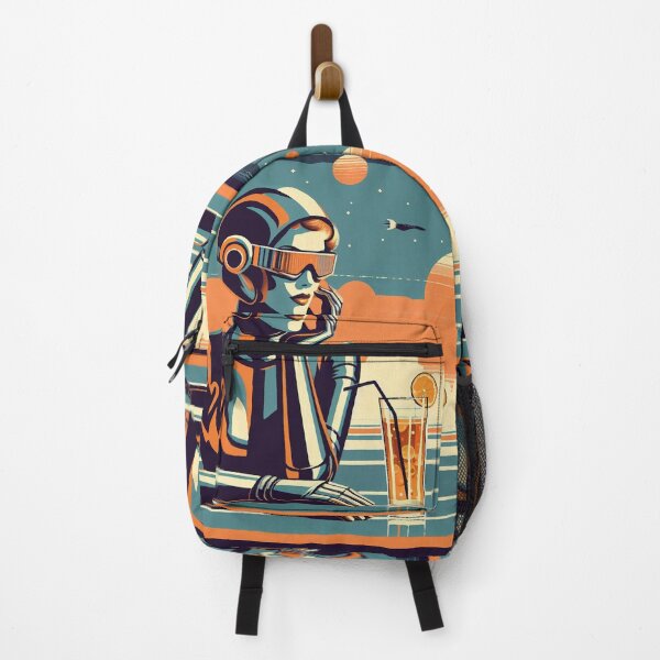 Item preview, Retro science fiction woman and coctail 1960s designed and sold by RESToRAPTOR.
