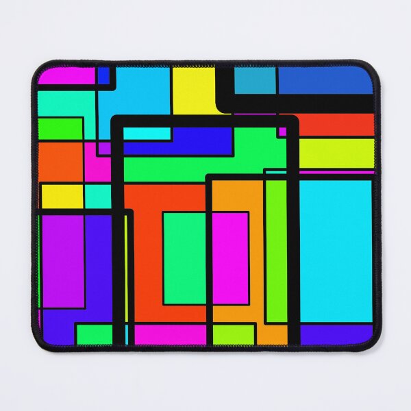 Item preview, Abstract art print, multi coloured, square art designed and sold by AuroraNightmareArt.