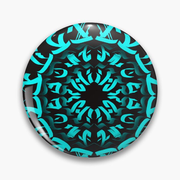 Item preview, Aqua calligraffiti calligram designed and sold by CyberhexPrints.
