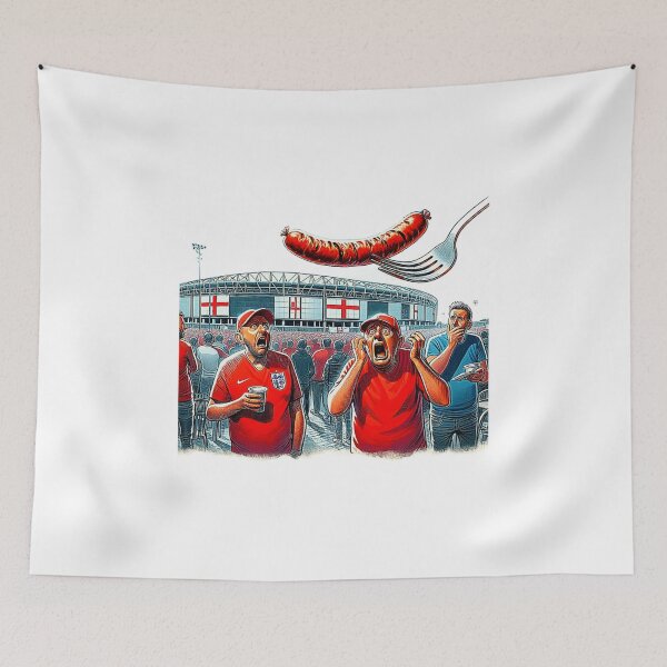 Item preview, England, sausage on a Fork. euro 24 soccer designed and sold by Get-Forked.