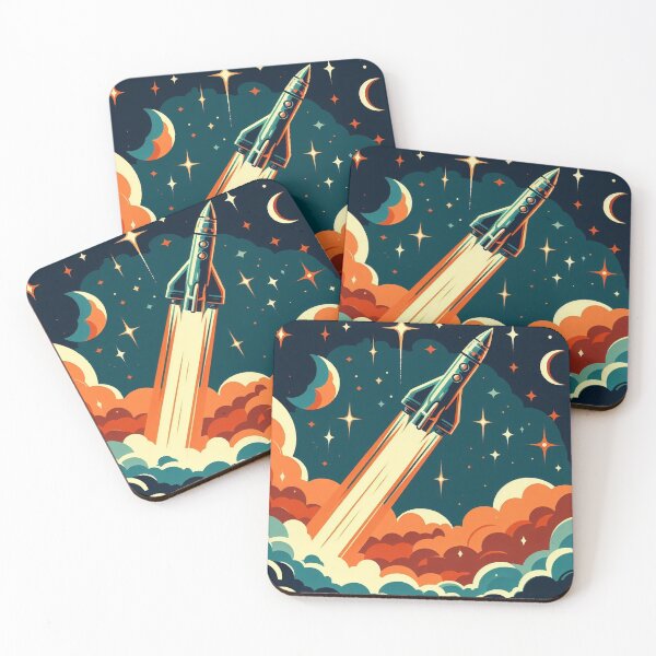 Item preview, Retro science fiction space rocket 1960s  designed and sold by RESToRAPTOR.