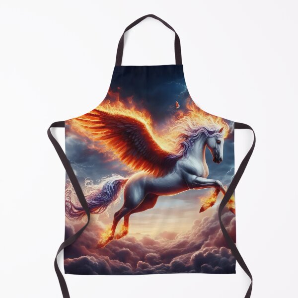 Item preview, Fiery Flight: The Pegasus Soars with Blazing Wings designed and sold by MyHappyArtShop.