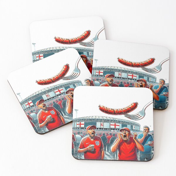 Item preview, England, sausage on a Fork. euro 24 soccer designed and sold by Get-Forked.
