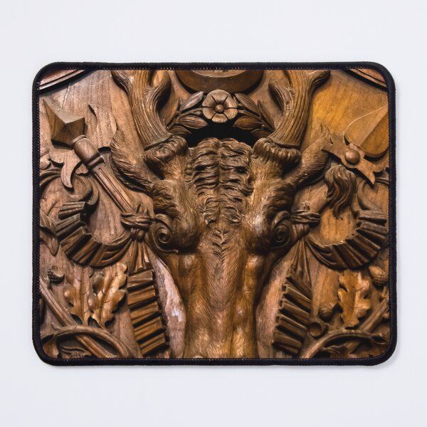 Item preview, Carving of a Cow's Head on a Wooden Door designed and sold by jrtwynam.