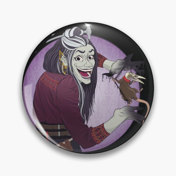 Item preview, Laudna: The Last RatBender (scissors & skulls bg) designed and sold by Raccoon  Trash.