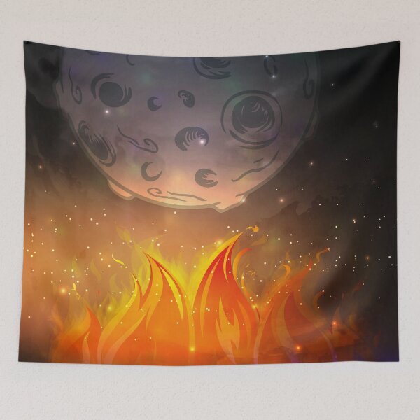 Item preview, Let it fire to the moon - Fire sign - The Five Elements Abstract  Symbol designed and sold by thewishdesigns.