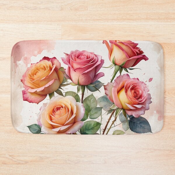 Item preview, Watercolor Roses Paintings - Beautiful Floral Artwork for Gifts designed and sold by Marcu Ioachim.