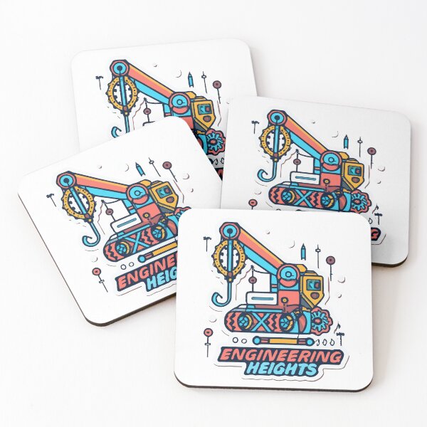 Item preview, Colorful Mechanical Crane - Engineering Heights Sticker designed and sold by NiftyWrx.