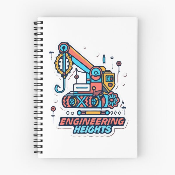 Item preview, Colorful Mechanical Crane - Engineering Heights Sticker designed and sold by NiftyWrx.
