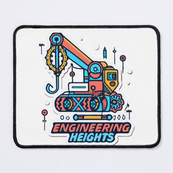 Item preview, Colorful Mechanical Crane - Engineering Heights Sticker designed and sold by NiftyWrx.