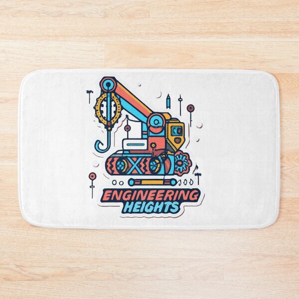 Item preview, Colorful Mechanical Crane - Engineering Heights Sticker designed and sold by NiftyWrx.