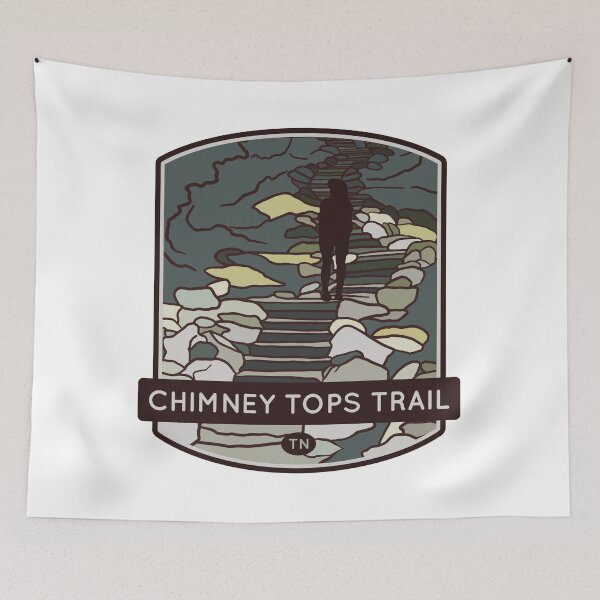 Item preview, Chimney Tops Trail – Tennessee hiker designed and sold by Moritz Schwäble.