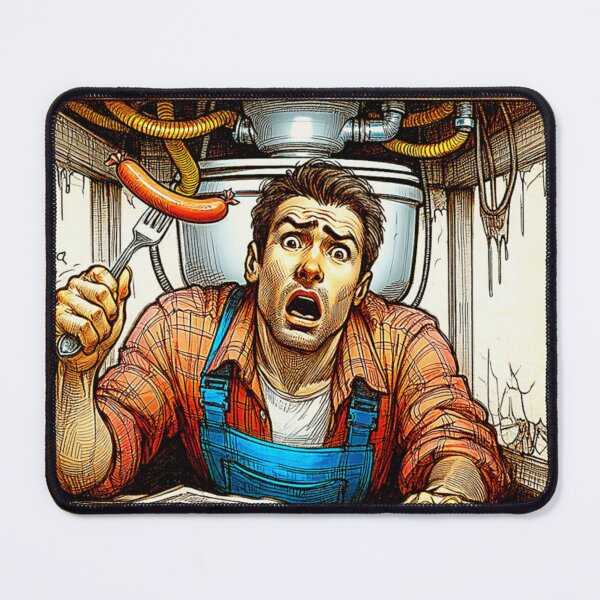 Item preview, The Plumber, sausage on a Fork. Get Forked designed and sold by Get-Forked.
