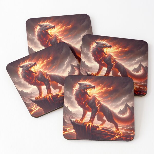 Item preview, Fire Wolf, Ai Generated Art  designed and sold by ACC .
