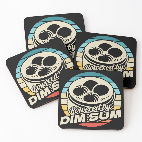 Item preview, Powered By Dim Sum Chinese Food Dumplings Vintage Sunset designed and sold by TKsTees.