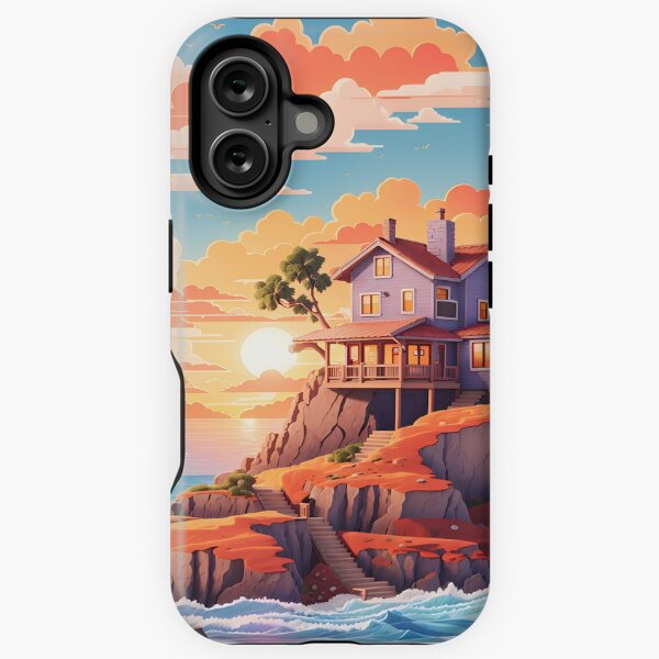 Item preview, House on an Island at Sunset designed and sold by Spirit-of-One.