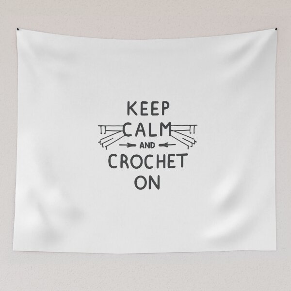 Item preview, Keep Calm and Crochet On - Serene Crafting Scene designed and sold by NiftyWrx.