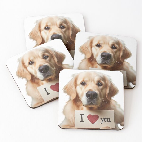 Item preview, I love you Golden Retriever designed and sold by TodeNina.