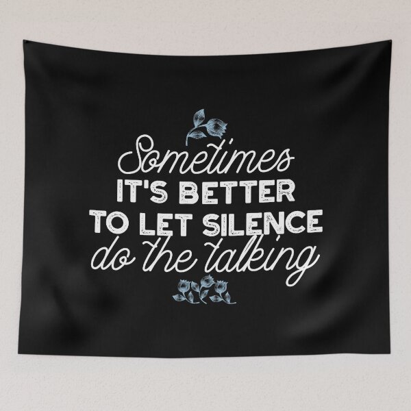 Item preview, Eloquent Silence Quote Art for Serene Decor designed and sold by FlinArt.