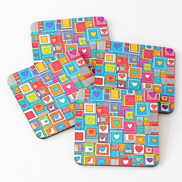 Item preview, Heartfelt Comic Squares designed and sold by Health And Fitness Posts e-Store.