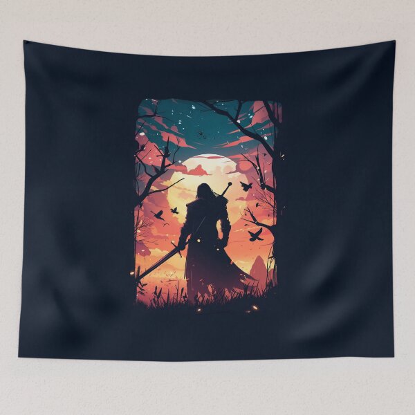 Item preview, Solitary Hunter by the Setting Sun - Witcher designed and sold by Fenay Designs.