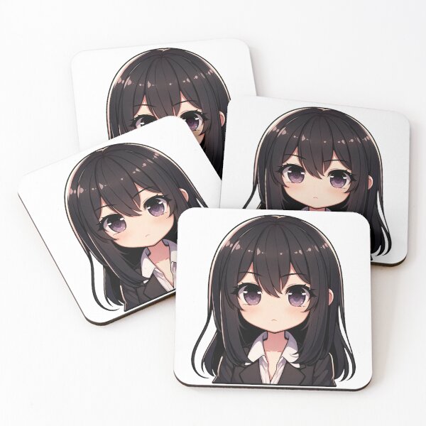 Item preview, Midnight Muse: Chibi Girl with a Thoughtful Gaze designed and sold by TarotDigital.
