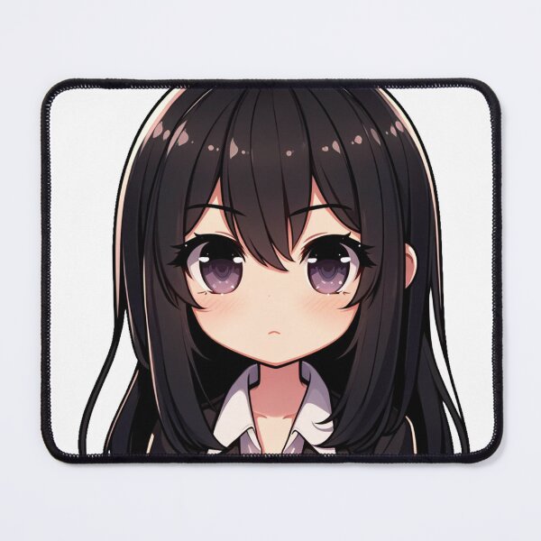 Item preview, Midnight Muse: Chibi Girl with a Thoughtful Gaze designed and sold by TarotDigital.