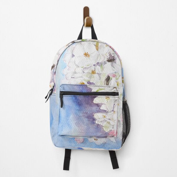 Item preview, white cherry blossom in blue background hand painted  designed and sold by SelenePaintings .