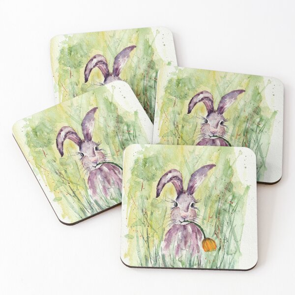 Item preview, Rabbits are also gourmets: Rabbit eating tulips designed and sold by Cacatuart.
