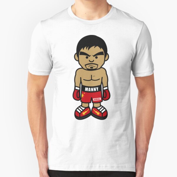 Angry Manny Pacquiao Cartoon by AiReal Apparel Slim Fit T-Shirt