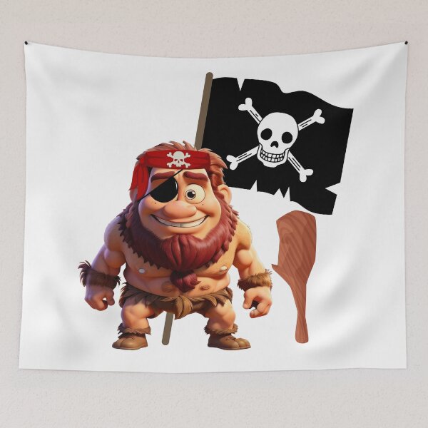 Item preview, Pirate Captain Caveman Adventures: Unleashing Primal Plunder designed and sold by RvinJo8.