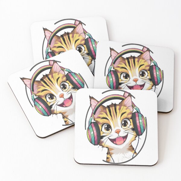 Item preview, Cat with headphones designed and sold by M4JK3l.