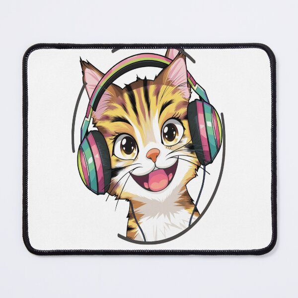 Item preview, Cat with headphones designed and sold by M4JK3l.